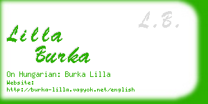 lilla burka business card